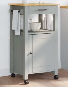 vidaXL Кухненска количка "MONZA" 48x40x885 см борово дърво масив