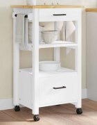 vidaXL Кухненска количка "MONZA" 48x40x885 см борово дърво масив