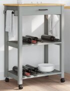 vidaXL Кухненска количка "MONZA" 60x40x885 см борово дърво масив