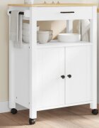 vidaXL Кухненска количка "MONZA" 60x40x885 см борово дърво масив