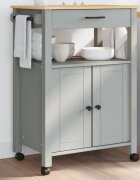 vidaXL Кухненска количка "MONZA" 60x40x885 см борово дърво масив