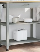 vidaXL Кухненска количка "MONZA" 84x40x885 см сива борово дърво масив