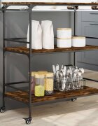 vidaXL Кухненска количка опушен дъб 1005x50x105 см инженерно дърво