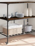 vidaXL Кухненска количка опушен дъб 100x50x95 см инженерно дърво