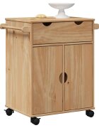 vidaXL Кухненска количка OTTA 59x45x80 см борово дърво масив