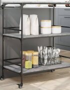vidaXL Кухненска количка сив сонома 1005x50x105 см инженерно дърво