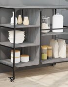 vidaXL Кухненска количка сив сонома 100x45x895 см инженерно дърво