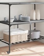 vidaXL Кухненска количка сив сонома 100x50x95 см инженерно дърво