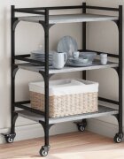 vidaXL Кухненска количка сив сонома 50x35x755 см инженерно дърво
