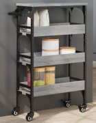 vidaXL Кухненска количка сив сонома 53x20x76 см инженерно дърво