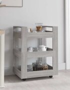 vidaXL Кухненска количка сив сонома 60x45x80 см инженерно дърво
