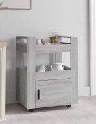 vidaXL Кухненска количка сив сонома 60x45x80 см инженерно дърво
