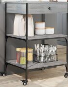 vidaXL Кухненска количка сив сонома 60x48x895 см инженерно дърво