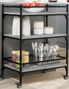 vidaXL Кухненска количка сив сонома 65x40x865 см инженерно дърво