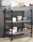 vidaXL Кухненска количка сив сонома 815x41x925 см инженерно дърво