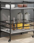 vidaXL Кухненска количка сив сонома 82x40x785 см инженерно дърво