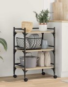 vidaXL Кухненска количка Сонома дъб 50 x 35 x 755 см