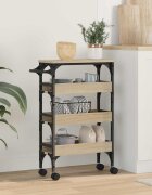 vidaXL Кухненска количка Сонома дъб 53 x 20 x 76 см