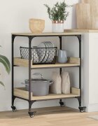 vidaXL Кухненска количка Сонома дъб 60 x 41 x 805 см