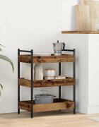 vidaXL Кухненска количка Старо дърво 50 x 30 x 70 см