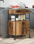 vidaXL Кухненска количка Старо дърво 56 x 43 x 895 см