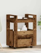 vidaXL Кухненска количка Старо дърво 60 x 45 x 80 см