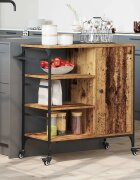 vidaXL Кухненска количка Старо дърво 87.5 x 39 x 84.5 см