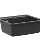 vidaXL Кухненска мивка с едно корито Гранит 60 x 51 x 30.5 cm Графит