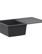 vidaXL Кухненска мивка с едно корито Гранит 78 x 50 x 20 см Графит