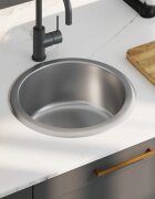 vidaXL Кухненска мивка с цедка и сифон неръждаема стомана