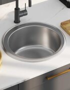vidaXL Кухненска мивка с цедка и сифон неръждаема стомана