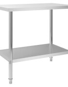 vidaXL Кухненска работна маса 100x60x85 см неръждаема стомана