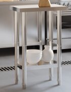vidaXL Кухненска работна маса 55x55x85 см неръждаема стомана