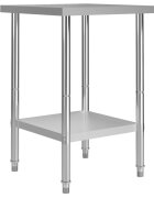 vidaXL Кухненска работна маса 60x60x85 см неръждаема стомана