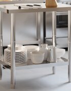 vidaXL Кухненска работна маса 825x55x85 см неръждаема стомана