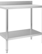 vidaXL Кухненска работна маса с панел 100x60x93 см неръждаема стомана