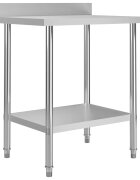 vidaXL Кухненска работна маса с панел 80x60x93 см неръждаема стомана