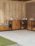 vidaXL Кухненска рафтова единица HATTEM Ръждясало 30 x 50 x 92 см