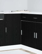 vidaXL Кухненски ъглов основен шкаф Черен дъб 86 x 46 x 815 см