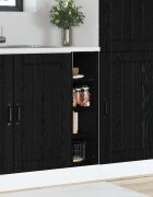 vidaXL Кухненски базов шкаф Черен дъб 20 x 445 x 815 см