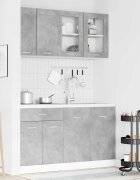 vidaXL Кухненски единица LYON 4 бр. Бетонно сиво Инженерна дървесина