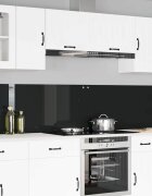 vidaXL Кухненски гръб 2 бр. Черно 110 x 50 cm закалено стъкло