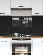 vidaXL Кухненски гръб 2 бр. Черно 80 x 60 cm закалено стъкло