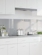 vidaXL Кухненски гръб 2 бр. Светлосиво 90 x 50 cm закалено стъкло