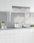 vidaXL Кухненски гръб 2 бр. Светлосиво 90 x 60 cm закалено стъкло