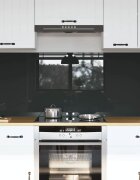 vidaXL Кухненски гръб 2 бр. Тъмен сив 70 x 60 cm закалено стъкло