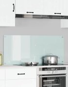 vidaXL Кухненски гръб Бяло 120 x 50 cm закалено стъкло
