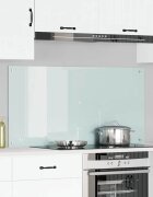 vidaXL Кухненски гръб Бяло 120 x 60 cm закалено стъкло
