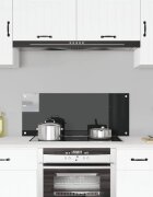 vidaXL Кухненски гръб черен 100x40 см закалено стъкло