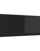 vidaXL Кухненски гръб Черно 110 x 40 cm закалено стъкло